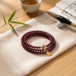 Red Garnet Beads Fu Wealth Bracelet - Professional Photo