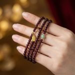 Red Garnet Beads Fu Wealth Bracelet - Professional Photo