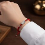 Red String Silver Pixiu Bracelet - Attract Windfall Luck - Professional Photo