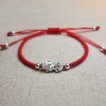 Red String Silver Pixiu Bracelet - Attract Windfall Luck - Professional Photo