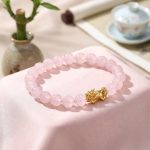 Rose Quartz Pixiu Love & Abundance Bracelet - Professional Photo
