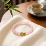 Rose Quartz Pixiu Love & Abundance Bracelet - Professional Photo