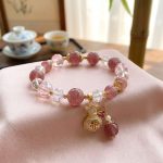 Strawberry Quartz Heart Bracelet - Professional Photo