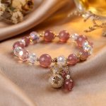 Strawberry Quartz Heart Bracelet - Professional Photo