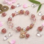 Strawberry Quartz Heart Bracelet - Professional Photo
