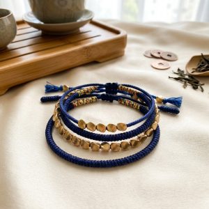 Blue Copper Beads Bracelet Set - Professional Photo