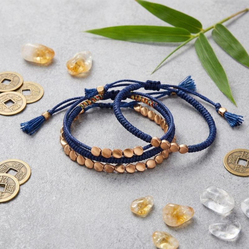 Blue Copper Beads Bracelet Set - Professional Photo