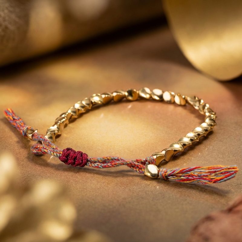 Tibetan Copper Beads Bracelet Handmade - For Healing, Strength & Protection - Professional Photo