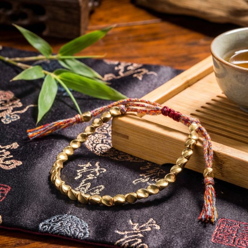 Tibetan Copper Beads Bracelet Handmade - For Healing, Strength & Protection - Professional Photo