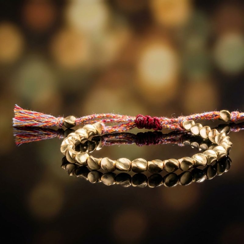 Tibetan Copper Beads Bracelet Handmade - For Healing, Strength & Protection - Professional Photo