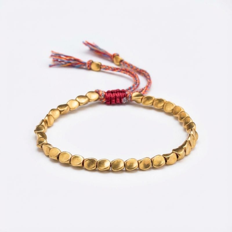 Tibetan Copper Beads Bracelet Handmade - For Healing, Strength & Protection - Professional Photo