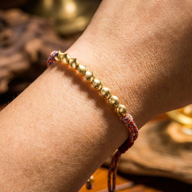 Tibetan Copper Beads Bracelet Handmade - For Healing, Strength & Protection - Professional Photo