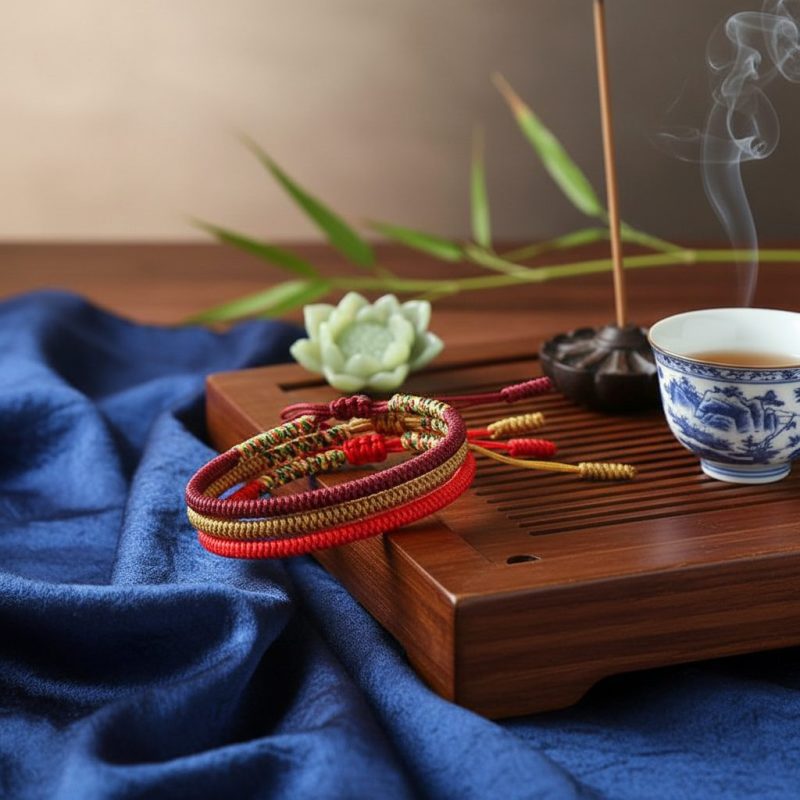 Tibetan Handmade Knot Bracelets - For Security - Professional Photo