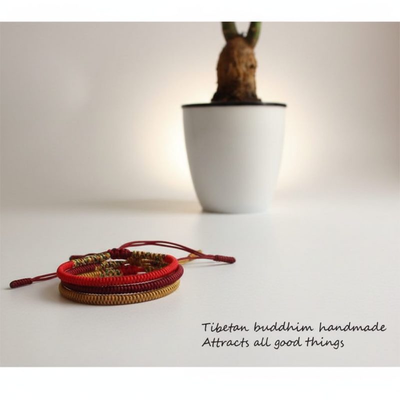 Tibetan Handmade Knot Bracelets - For Security - Professional Photo