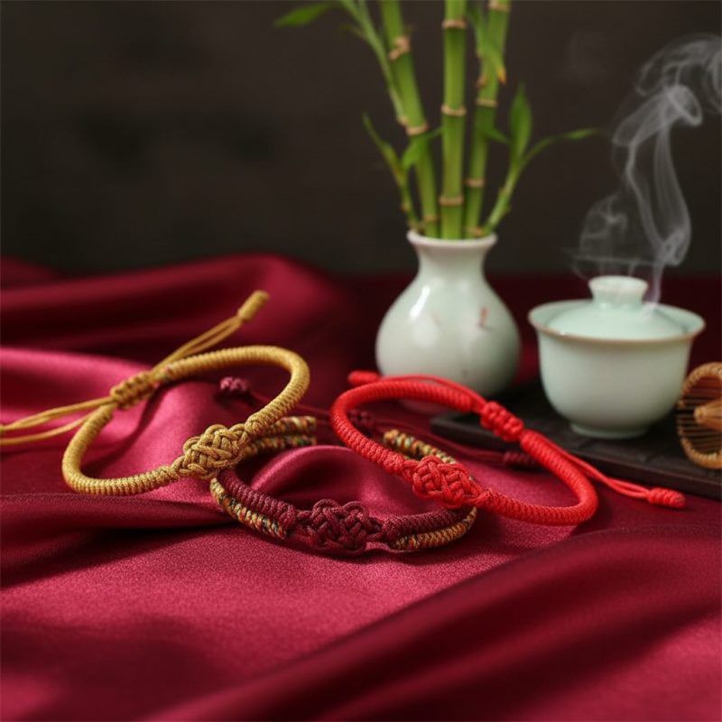 Tibetan Handmade Knot Bracelets - For Security - Professional Photo