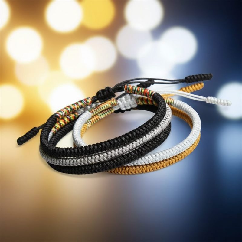 Tibetan Handmade Knot Bracelets - Attract Wisdom - Professional Photo