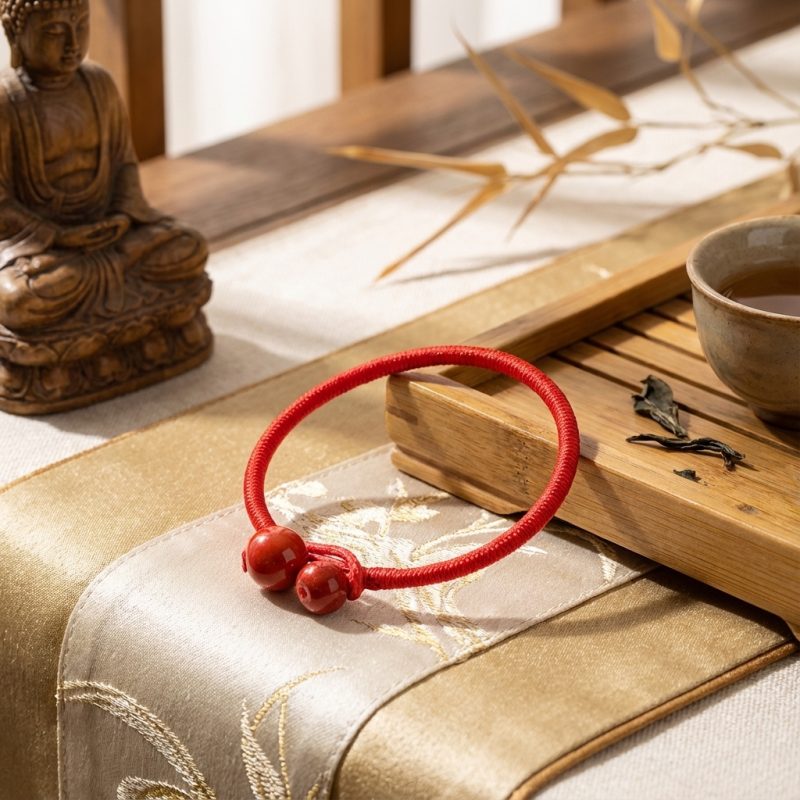 Original Tibetan Lucky Red String - Professional Photo