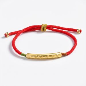 Tibetan Red String Bracelet - Buddhist Lucky Charm - Professional Photo
