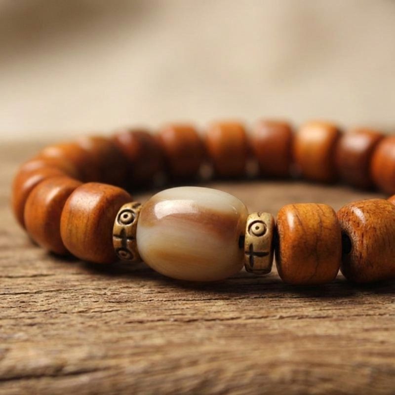 Tibetan Guardian Spirit Natural Yak Bone Bracelet - Professional Photo