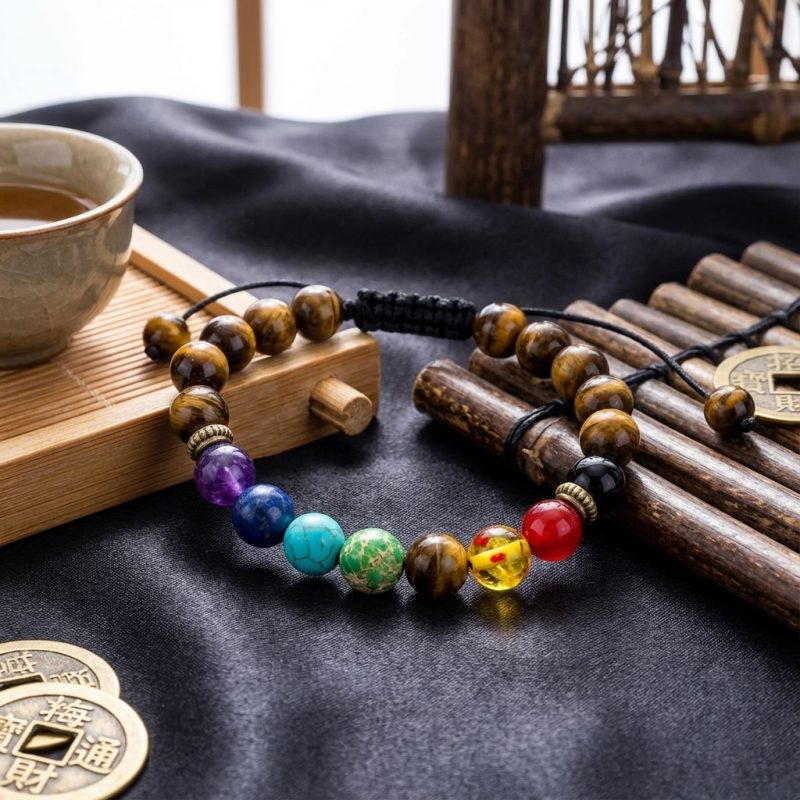 Tiger Eye Chakra Bracelet - Protection & Balance - Professional Photo
