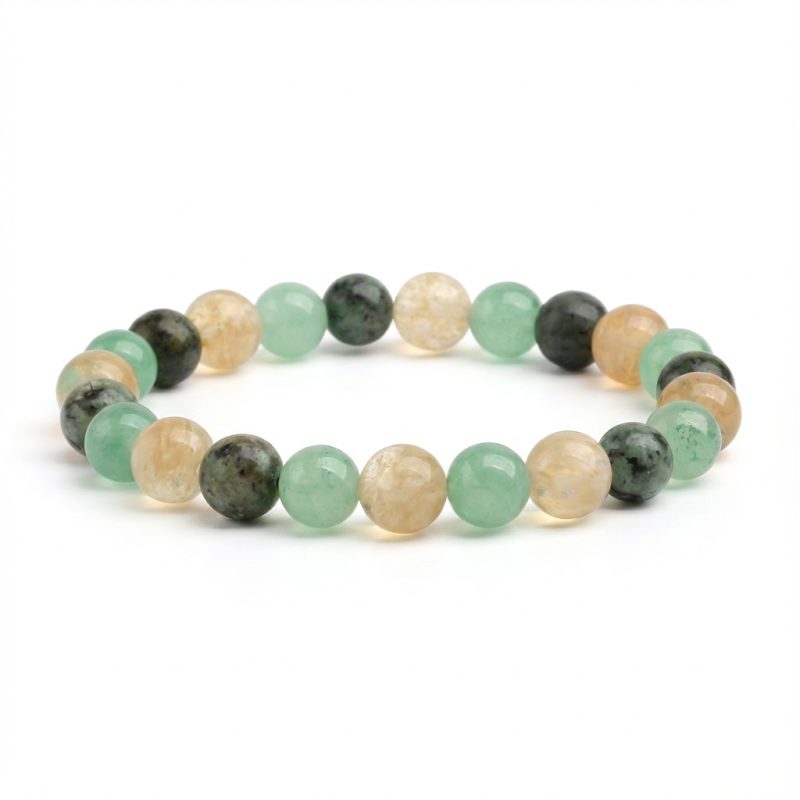 Triple Prosperity Bracelet - Citrine, Green Aventurine, Turquoise - Professional Photo