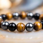 Triple Protection Bracelet - Tiger’s Eye, Obsidian, Hematite - Professional Photo