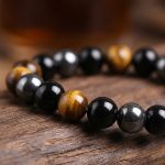 Triple Protection Bracelet - Tiger’s Eye, Obsidian, Hematite - Professional Photo