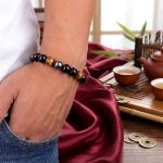 Triple Protection Bracelet - Tiger’s Eye, Obsidian, Hematite - Professional Photo