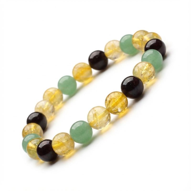 Triple Success Bracelet – Citrine, Aventurine, Garnet - Professional Photo