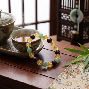 Triple Success Bracelet – Citrine, Aventurine, Garnet - Professional Photo