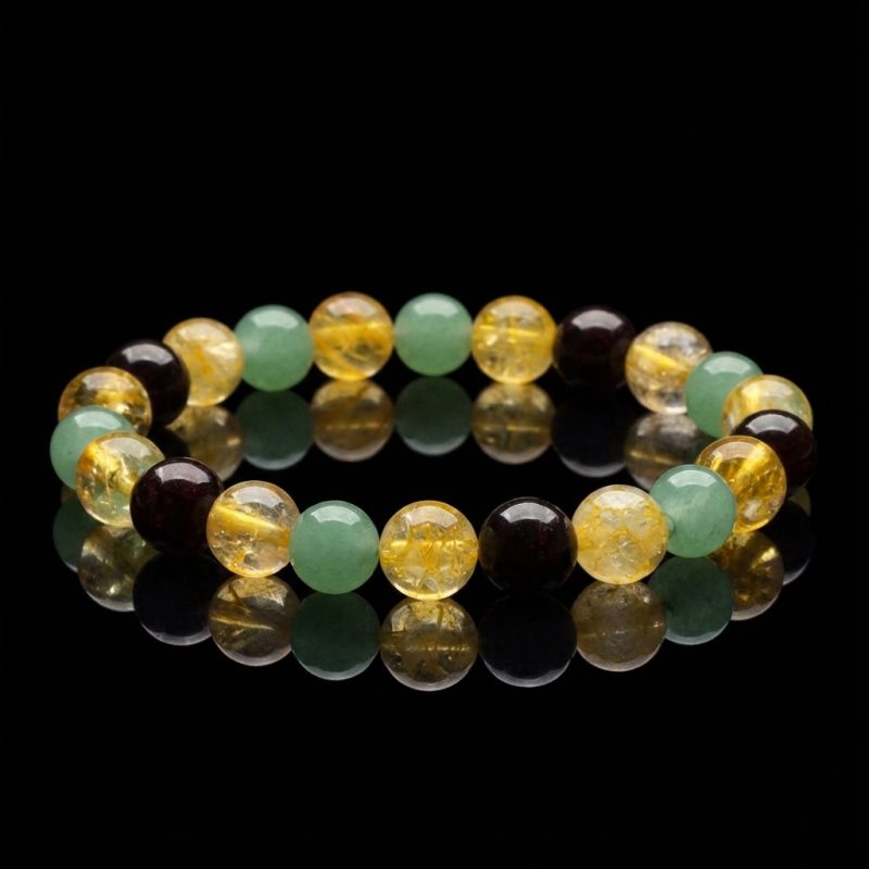 Triple Success Bracelet – Citrine, Aventurine, Garnet - Professional Photo