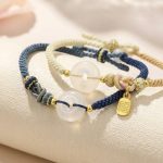 White Agate Fu Couple Bracelets - Give the Gift of Luck - Professional Photo